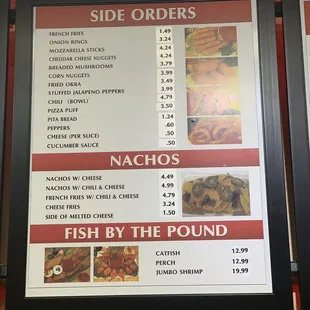 Sides, Nachos, Fish