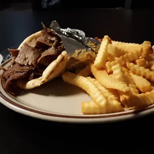 Gyro-added side of fries