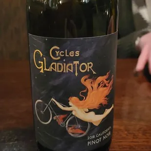 a bottle of wine