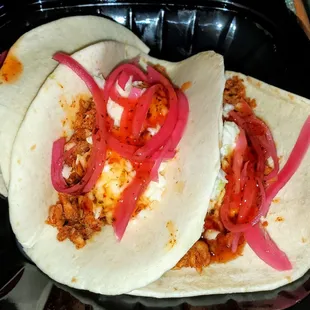 Lent special - 3 fish tacos w/ Thai chili sauce