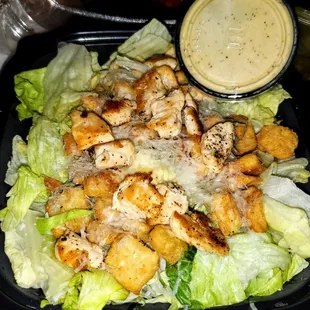 Grilled chicken Caesar salad
