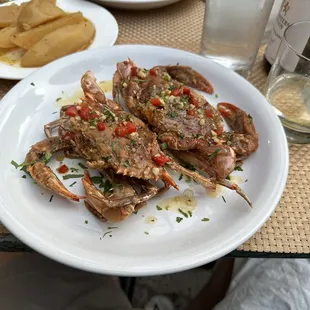 Soft shell crabs special.