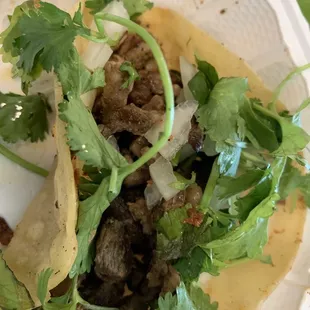Carne asada taco