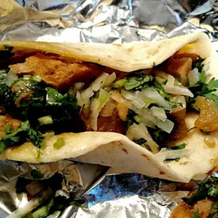 Chicharron taco