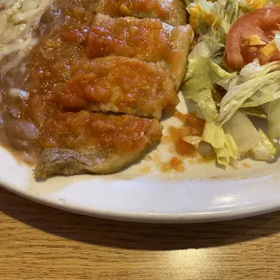 Lunch Chile rellenos and beef chalupa