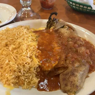 Taco, Chile relleno, cheese enchilada