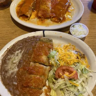 Lunch plates with a side of chopped onion