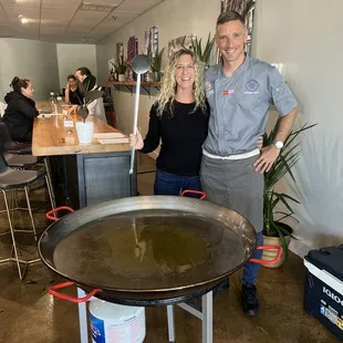 Fernando and Shaina at the paella night.