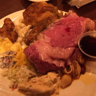 Saturday night prime rib buffet.