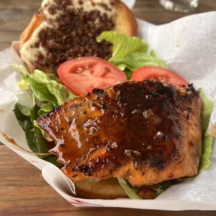 Grilled Salmon burger