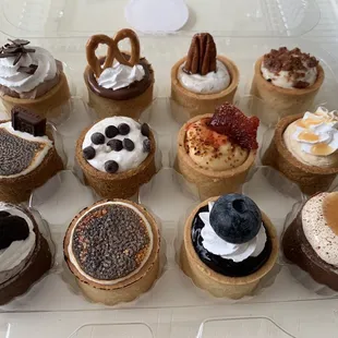 a variety of desserts in a plastic container