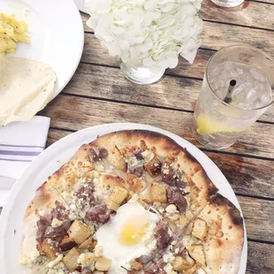 Steak and Egg Pizza