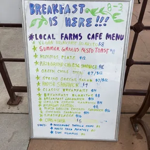 Menu specials