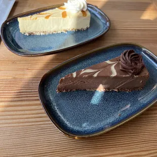 Dark chocolate caramel and peach cobbler