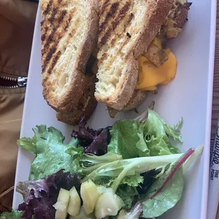 Bacon Brussels grilled cheese. It's a good sandwich but don't go in thinking it's a stereo typical grilled cheese. Still good though.