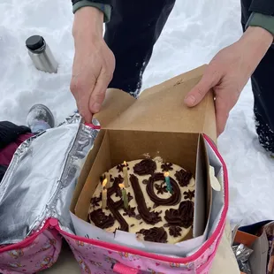 We hiked this cake through a blizzard to eat it on Mt. Raineer.