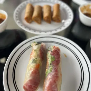 Bò bía, we both took a bite before the photo was taken