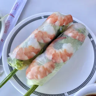 Shrimp and pork spring rolls