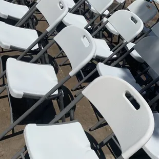 Quality and comfortable folding chairs - not your regular rental chairs !