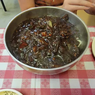 Jjajangmyeon, noodles in black bean sauce