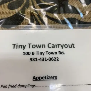 Address and phone number