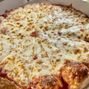 Large extra cheese pizza