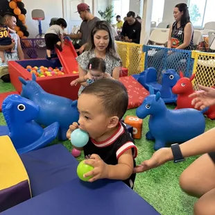 Soft playground in the middle of the hall