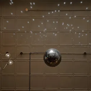 Disco ball in the ceiling