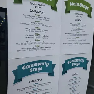 Schedule fir stages
