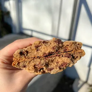 Inside of their Chocolate Chip Cookie
