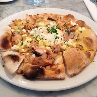 Smoked Salmon Benedict Pizza