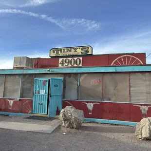 This is Tiny's outside! You might drive by but worth the stop!