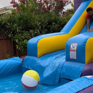 Jumper with water slide combo!  Hella fun! I even went in! Lol.