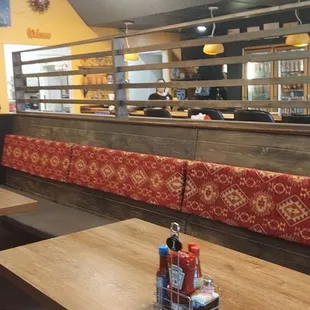 Dining area booth area