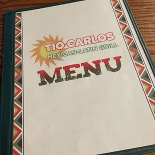 Menu Cover (as of 12/10/24)
