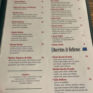 Menu (as of 12/10/24)