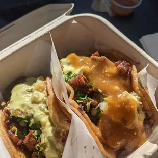 Tacos de adobada &amp; carne asada