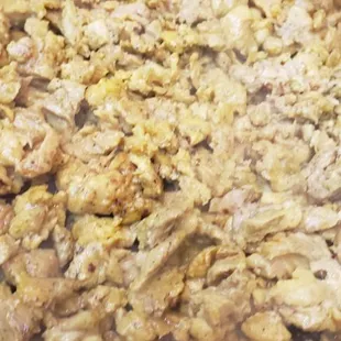 Chicken on the griddle.