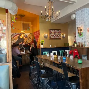 the dining area of a restaurant