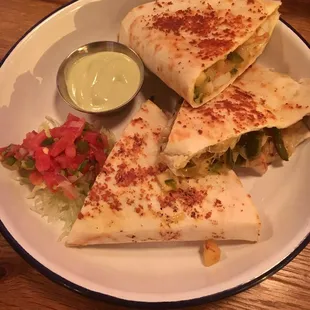 Garlic Shrimp Quesadilla