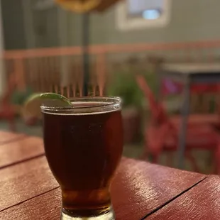 Draft beer on a beautiful evening yes!