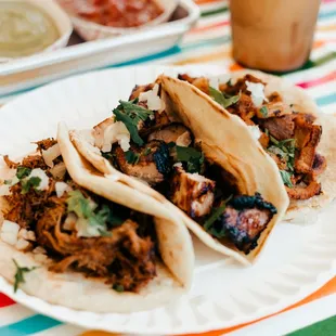 Homemade flour tortilla tacos!