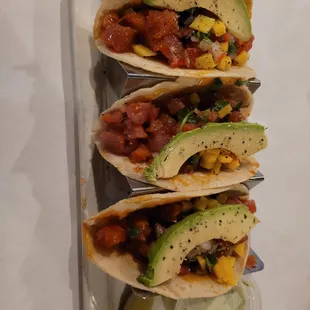 Raw Tuna tacos