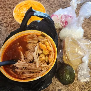 the contents of a taco soup