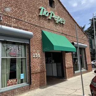 the front of the restaurant