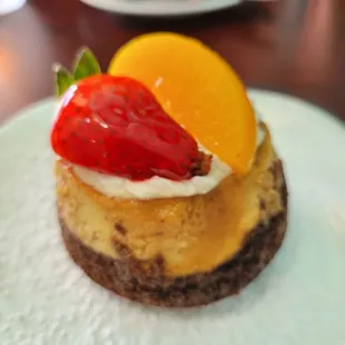Flan on top of a brownie - SKIP THIS. The flan is too hard &amp; the brownie is completely dry