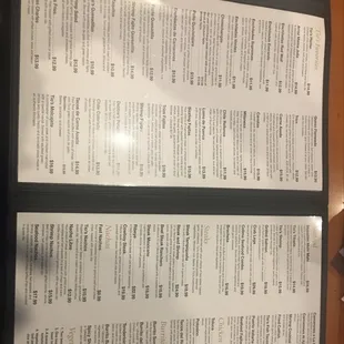 the menu
