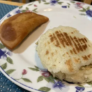 Empanada(left) and arepa(right)!