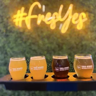 4 beer flight, price depends on the beer you select.