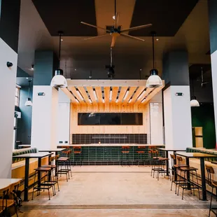 Straight on view of the main bar.